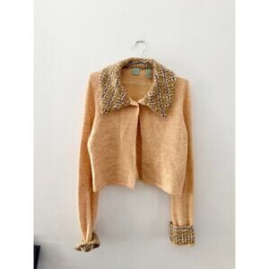 Tweed Collar Cardigan - Anthropologie - Size M